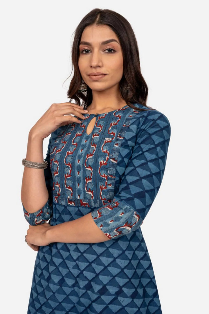 Indigo Daboo Print Kurta