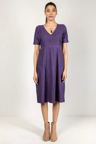 Purple Solid Dress