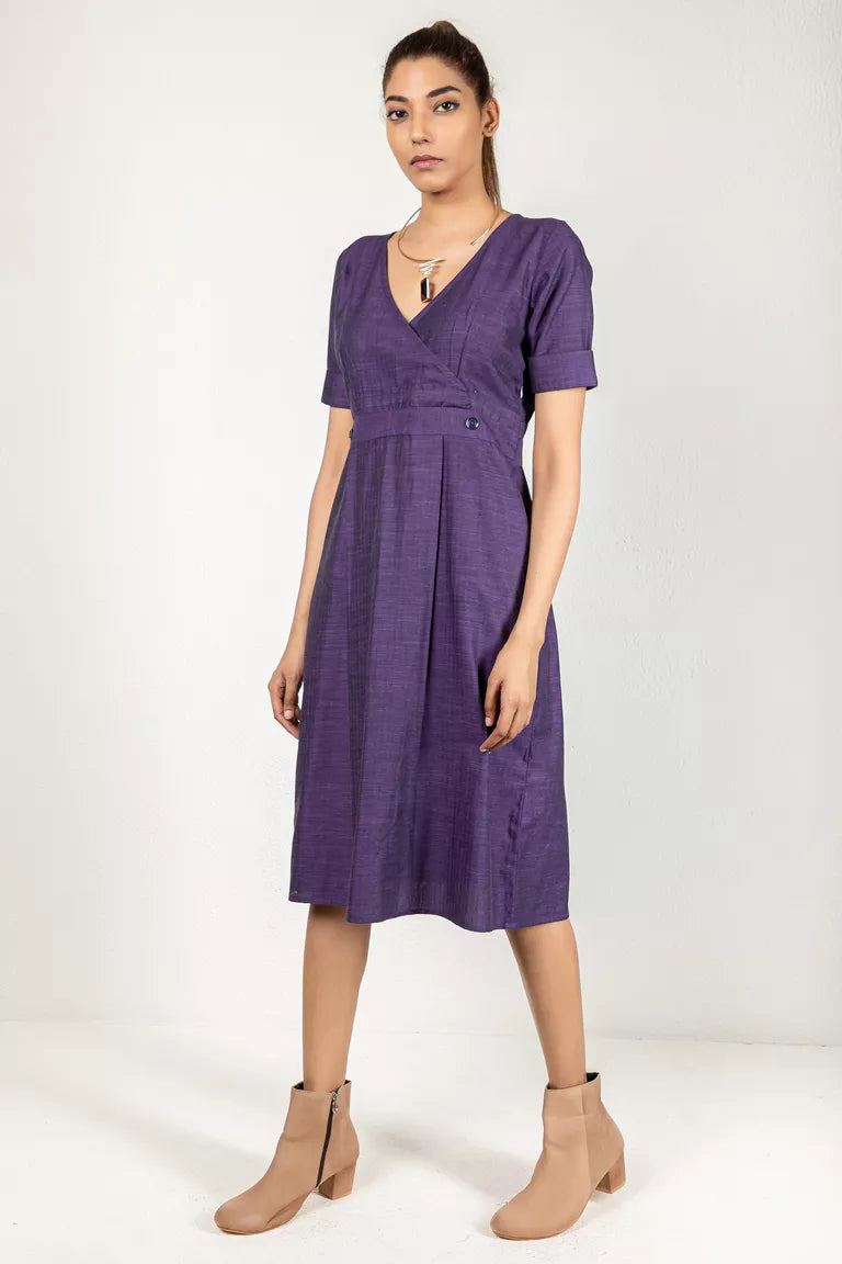 Purple Solid Dress
