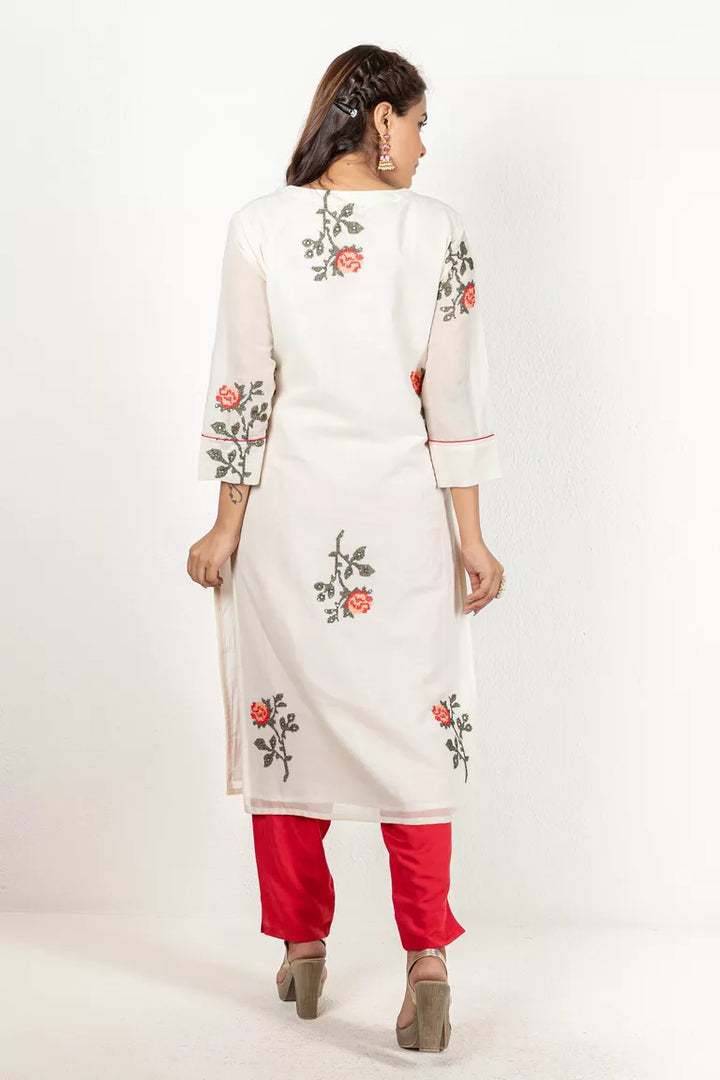 Cotton Kurta In Cream Color