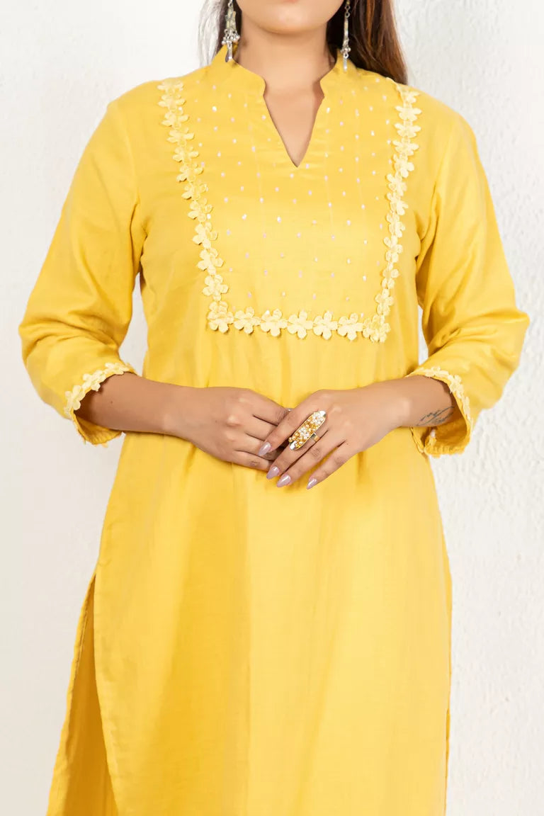 Turmeric Yellow Cotton Kurta