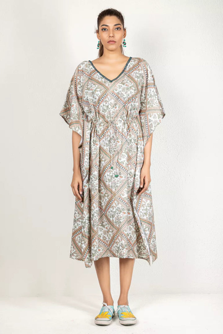 Mint Green Digital Print Kaftan