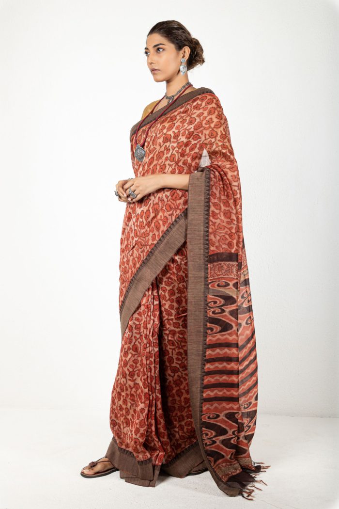 Shades Of Copper Saree