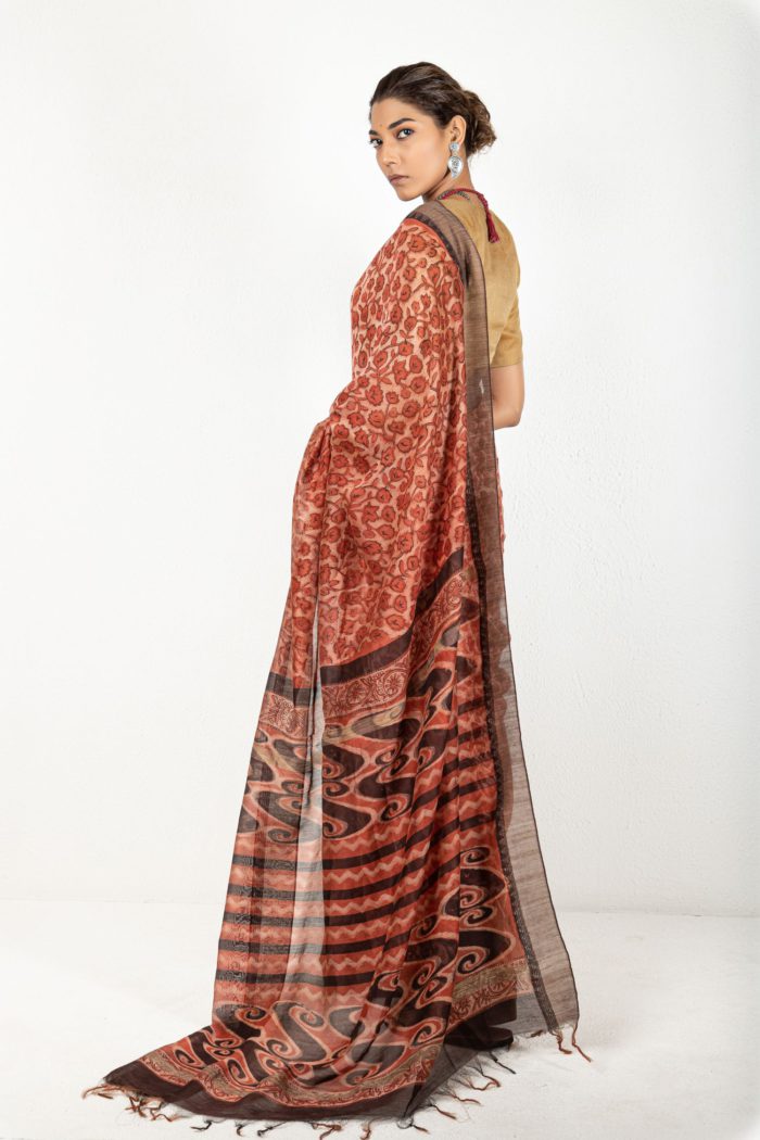 Shades Of Copper Saree