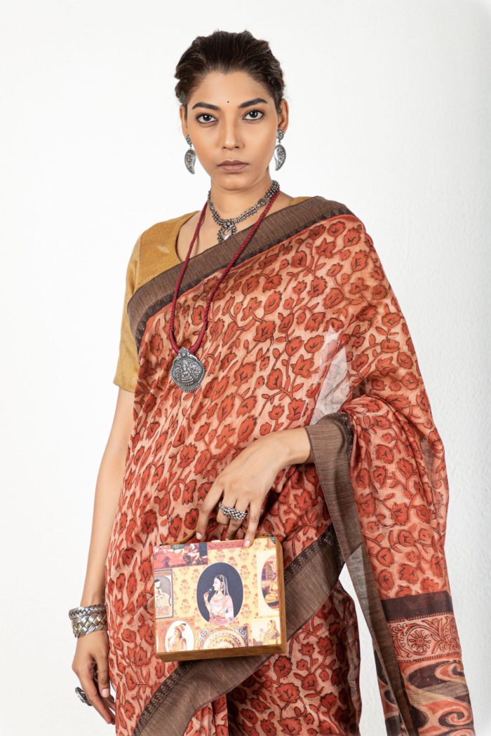 Shades Of Copper Saree