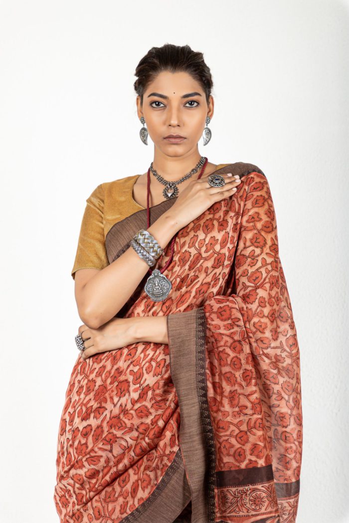 Shades Of Copper Saree