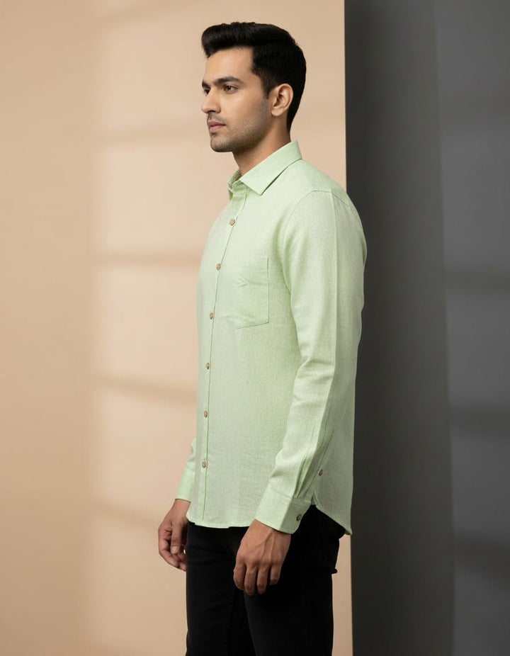 Lime Green Chambray Shirt