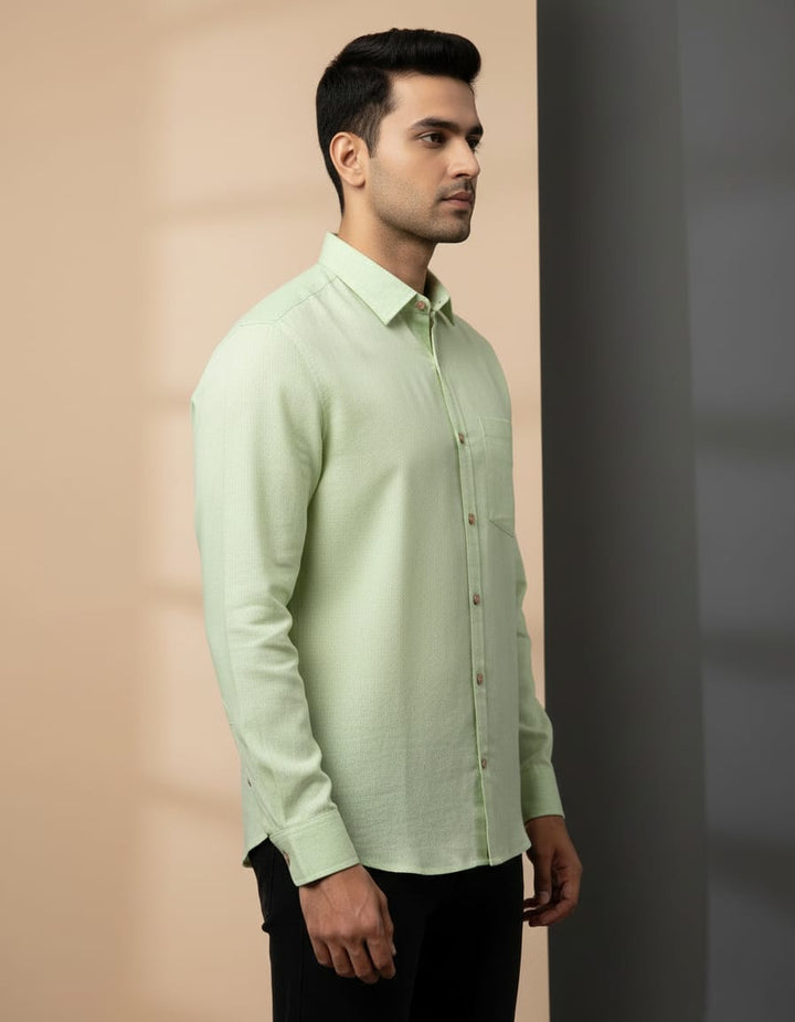 Lime Green Chambray Shirt