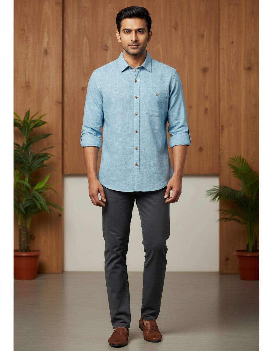 Sky Blue Chambray Shirt