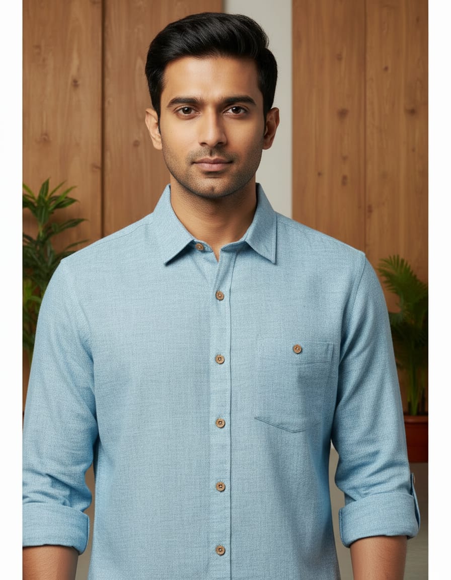 Sky Blue Chambray Shirt