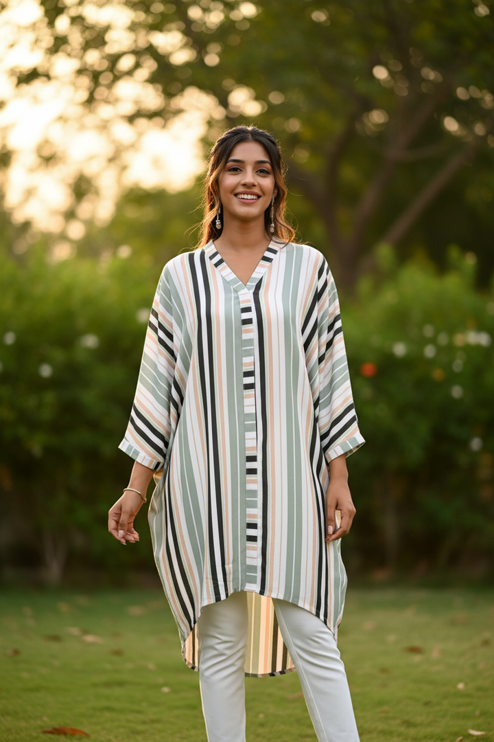 black-and-green-multi-striped-high-low-antifit-top