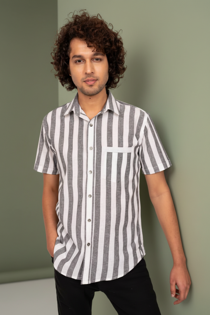 Black And White Striped Shirt