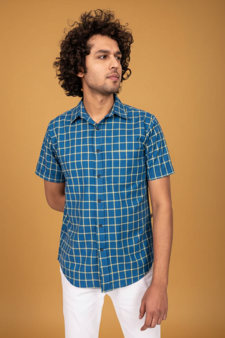 Blue and Yellow Check Shirt
