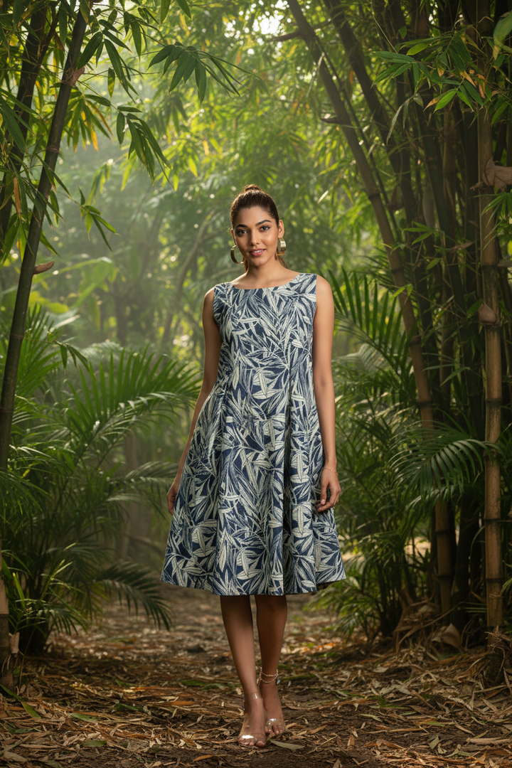 denim-blue-with-cream-printed-dress
