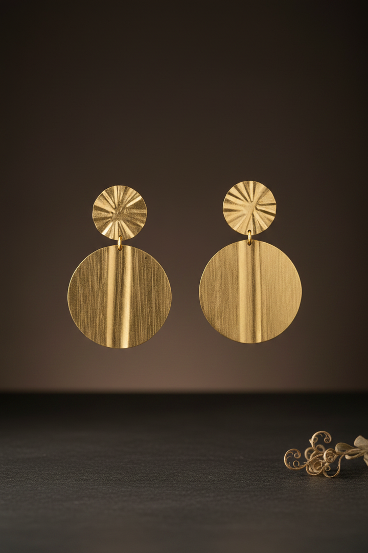Double Disc Dangler Earrings