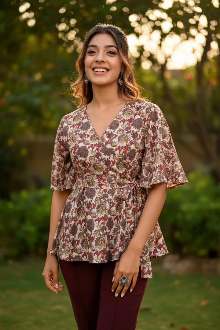 floral-printed-wraparound-peplum-top