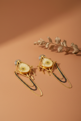 Agate Stone Kite Shape Earring