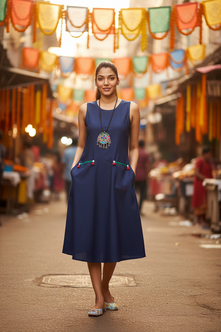 navy-blue-color-cotton-dress