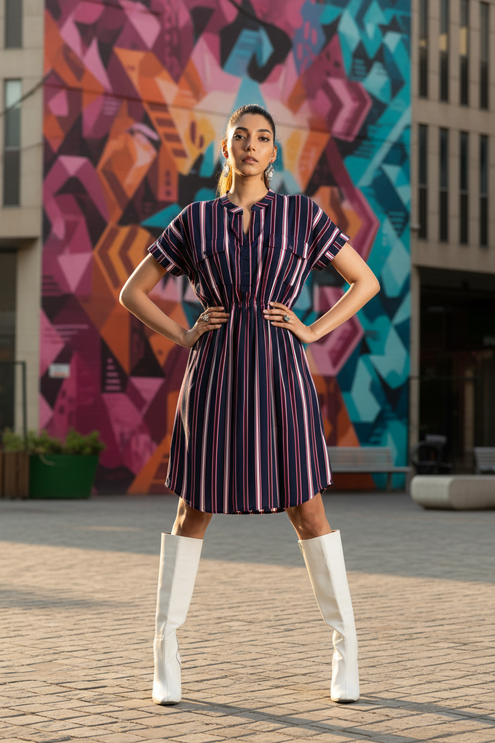 navy-blue-with-red-white-striped-dress