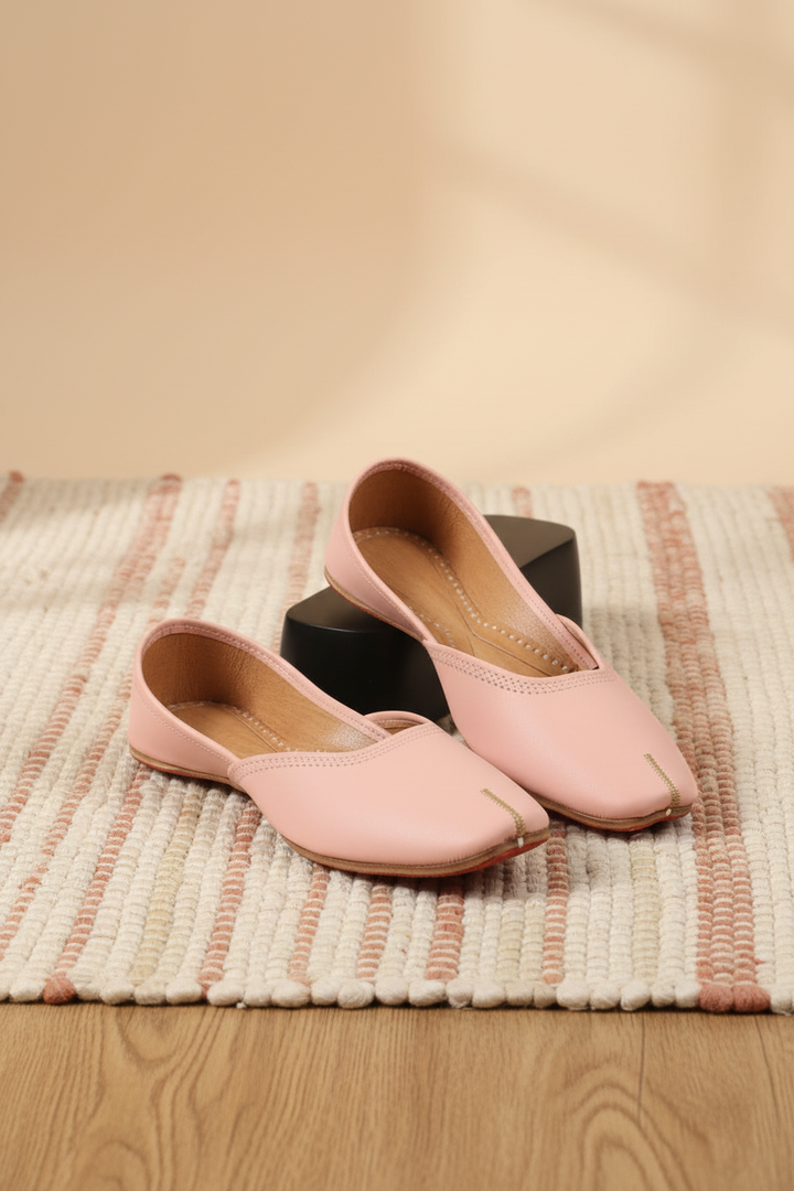 Pink Faux Leather Jutti