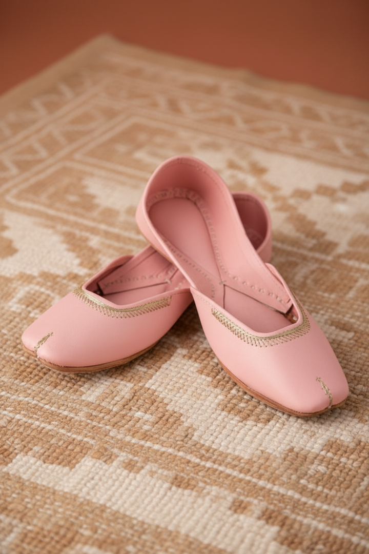 Plain Pink Juttis