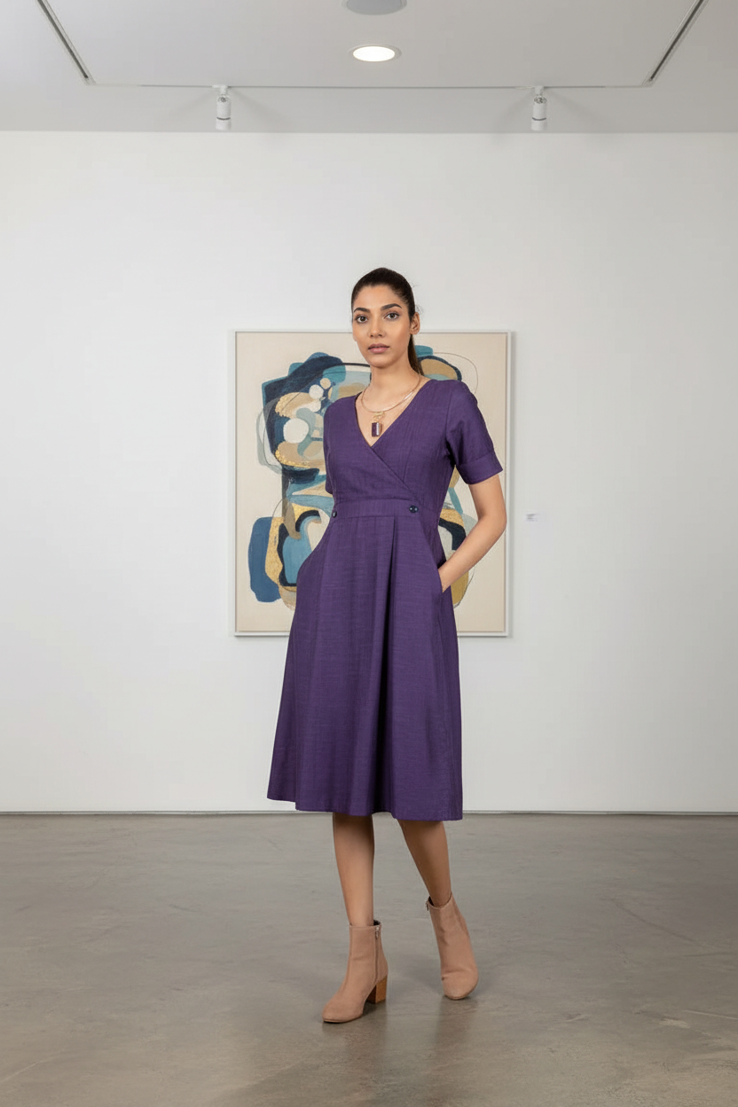 purple-solid-dress