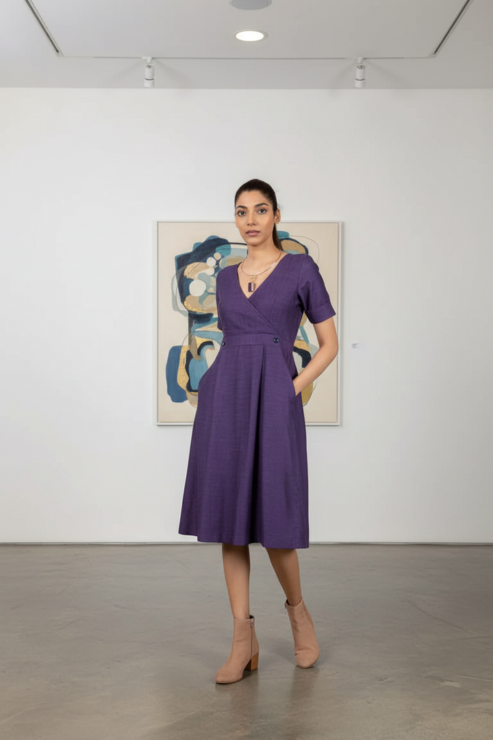 purple-solid-dress