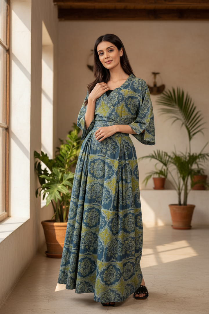 Indigo Ajrakh Print Coord Set