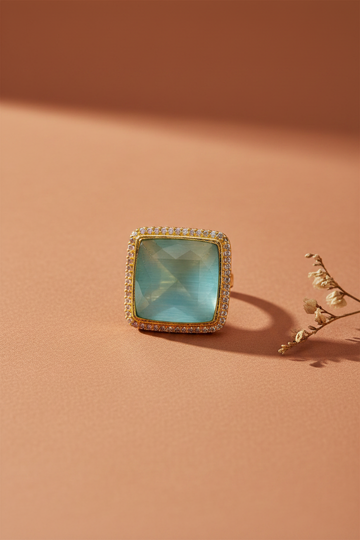 Giant Blue Stone Ring