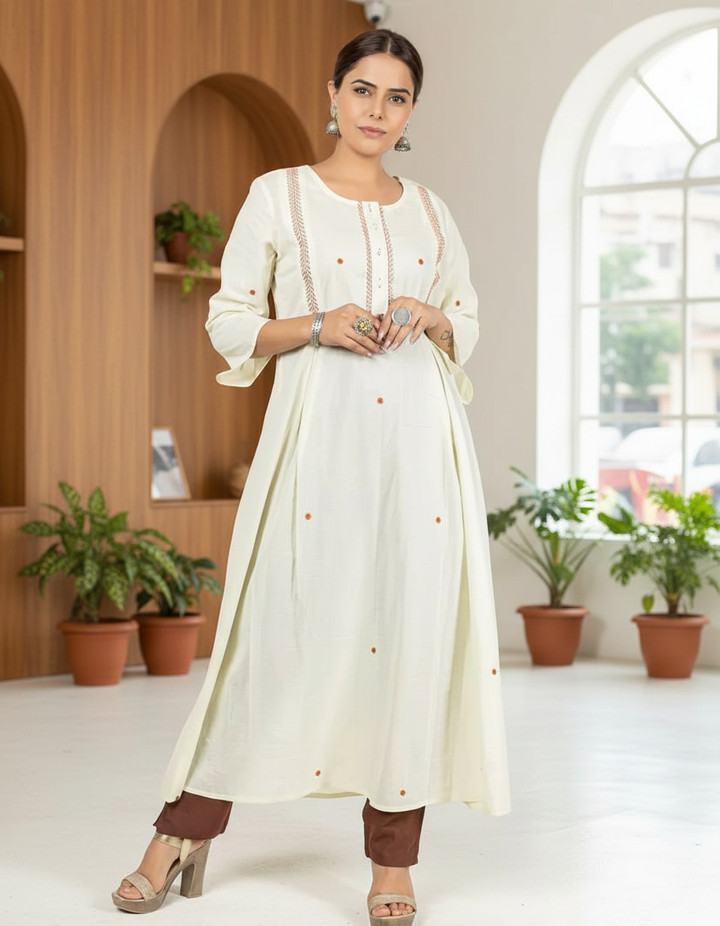 Yellow Cotton Kurta