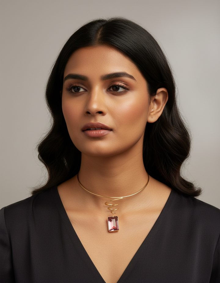 Amethyst Stone Lightweight Necklace