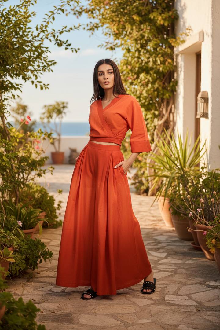 Orange Ombre Coord Set