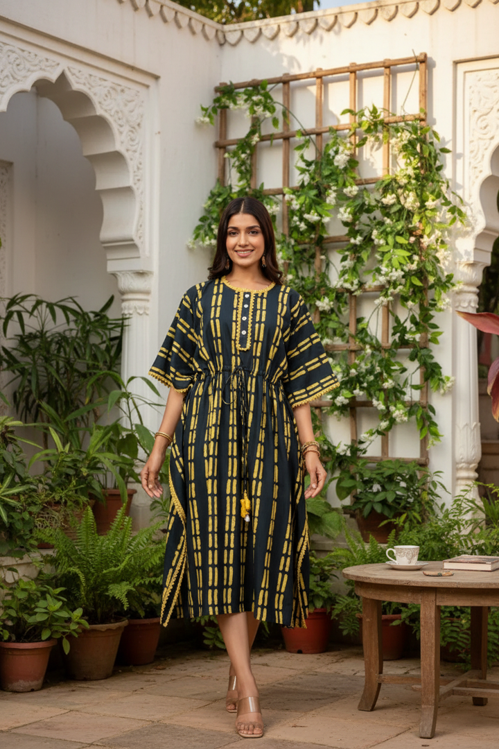 Green Kaftan Dress