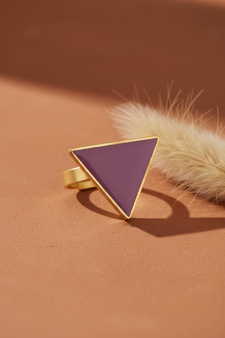 Lavender Stone Golden Ring