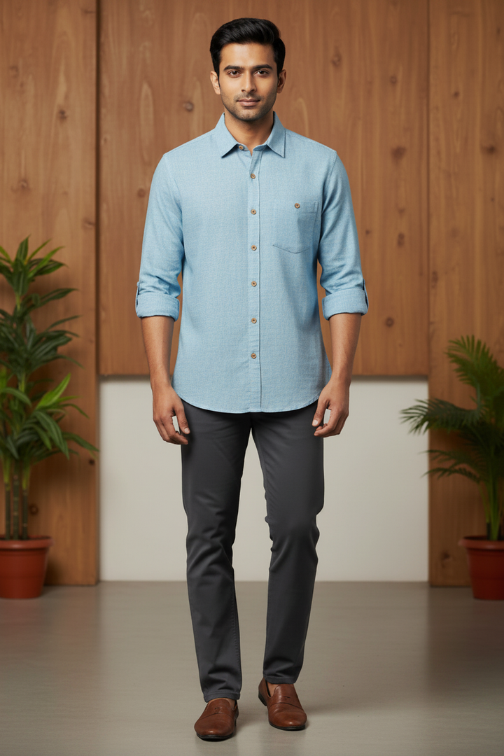 Sky Blue Chambray Shirt