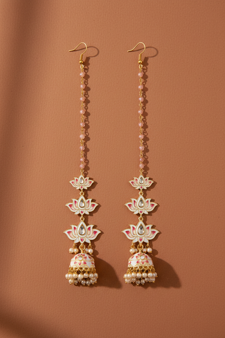 Three Layered Lotus Motif Jhumkis