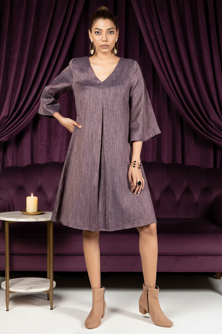two-tone-yarn-dyed-navy-with-pink-dress