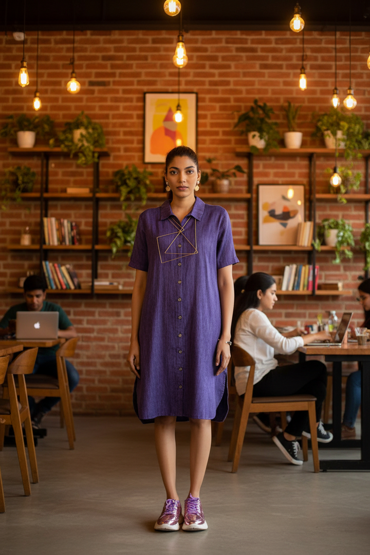 two-tone-yarn-dyed-purple-cotton-dress