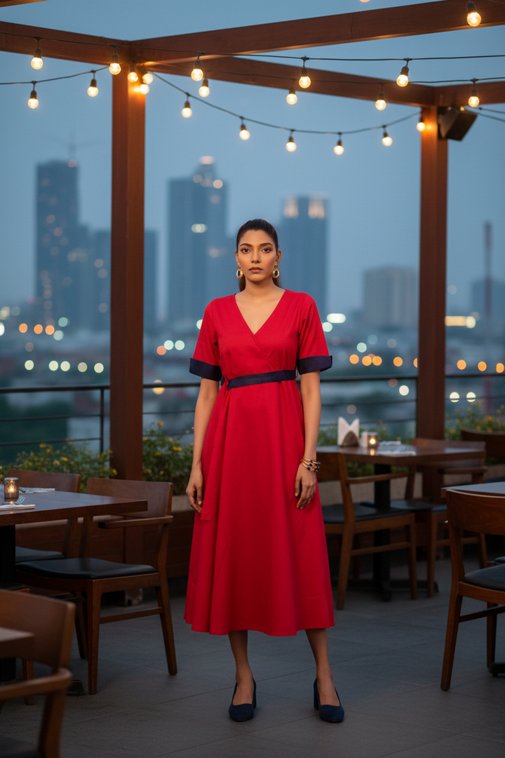 vibrant-maroon-cotton-dress