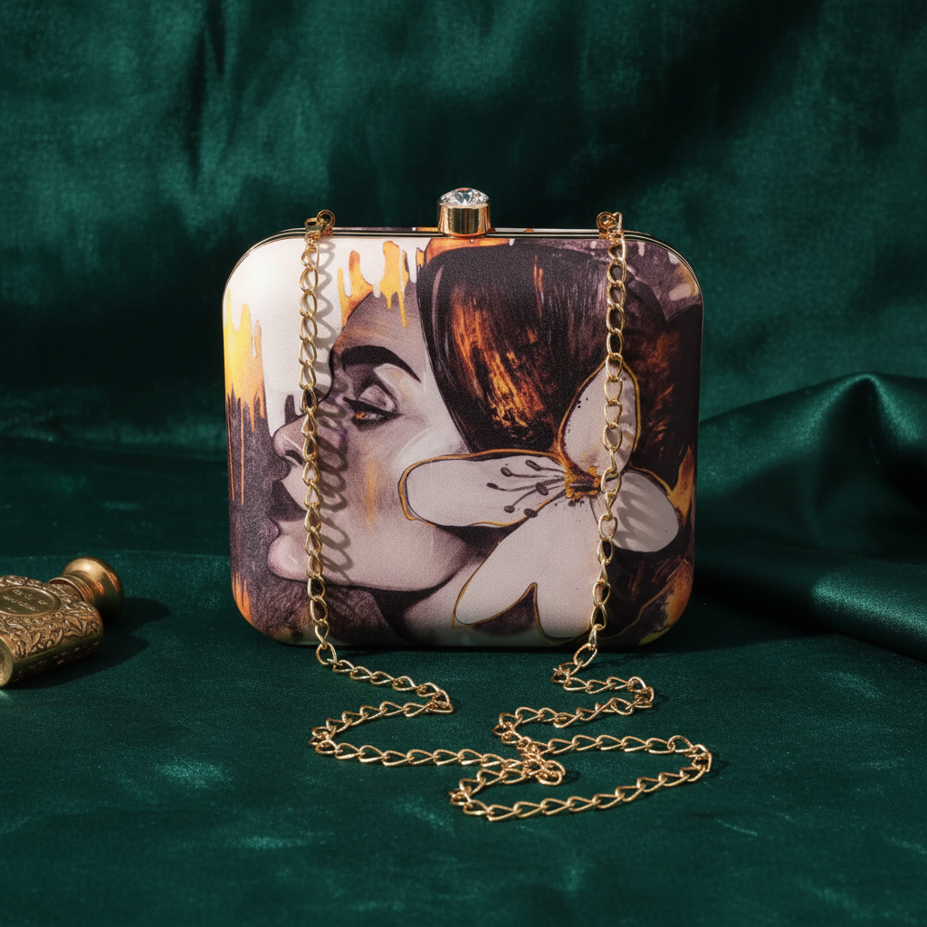 Woman Face Art Clutch